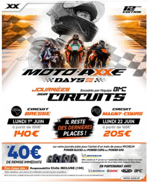 PLUS QUE QUELQUES PLACES DISPONIBLES  pour nos journées pistes
